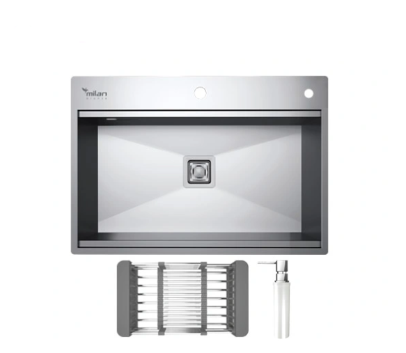 سینک 4075S01 توکار استیل میلان