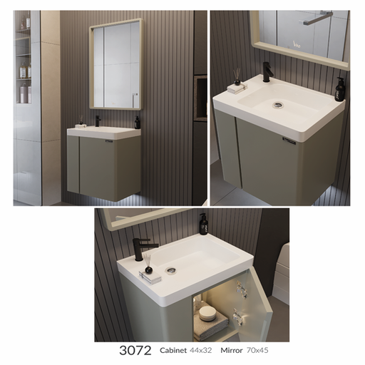 ست کابینت روشویی دیواری برند ویتا مدل 3072