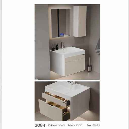ست کابینت روشویی دیواری برند ویتا مدل 3084