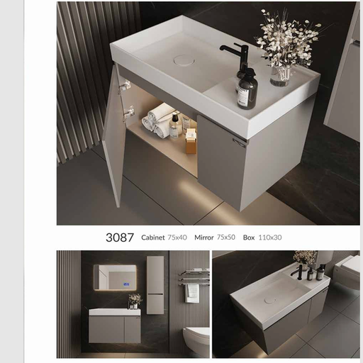 ست کابینت روشویی دیواری برند ویتا مدل 3087